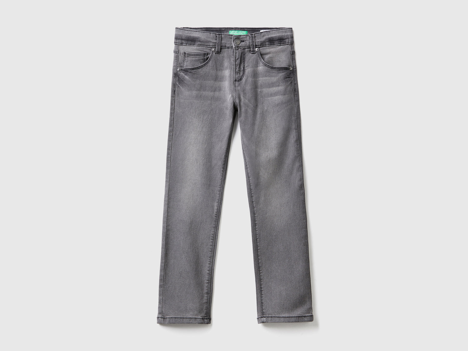 Jeans slim fit cinque tasche da bambina nero | Benetton Outlet