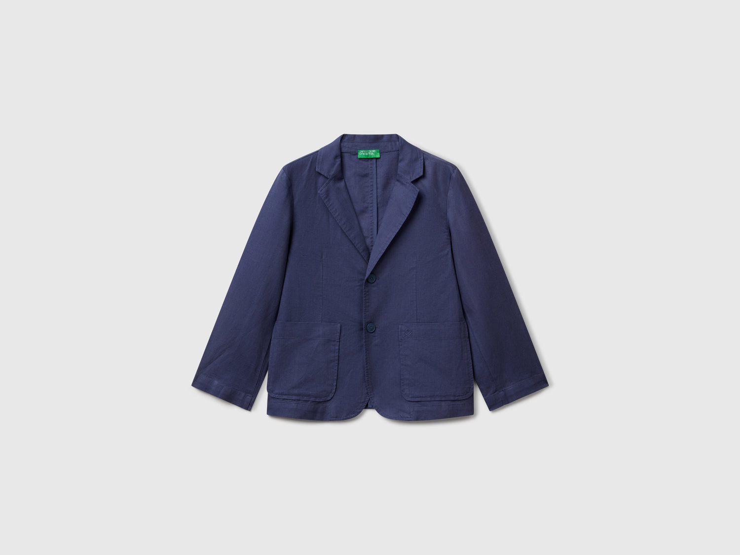 Blazer in misto lino da bambino avio | Benetton Outlet