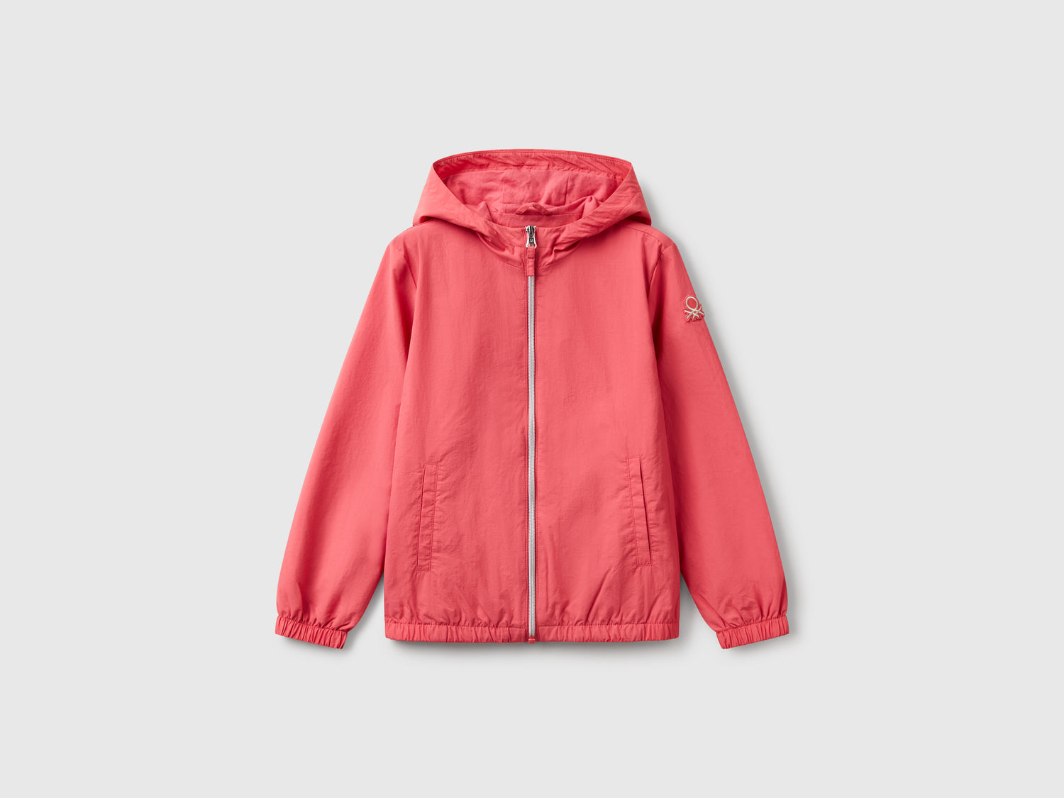 Giacca leggera "Rain Defender" da bambina salmone | Benetton Outlet