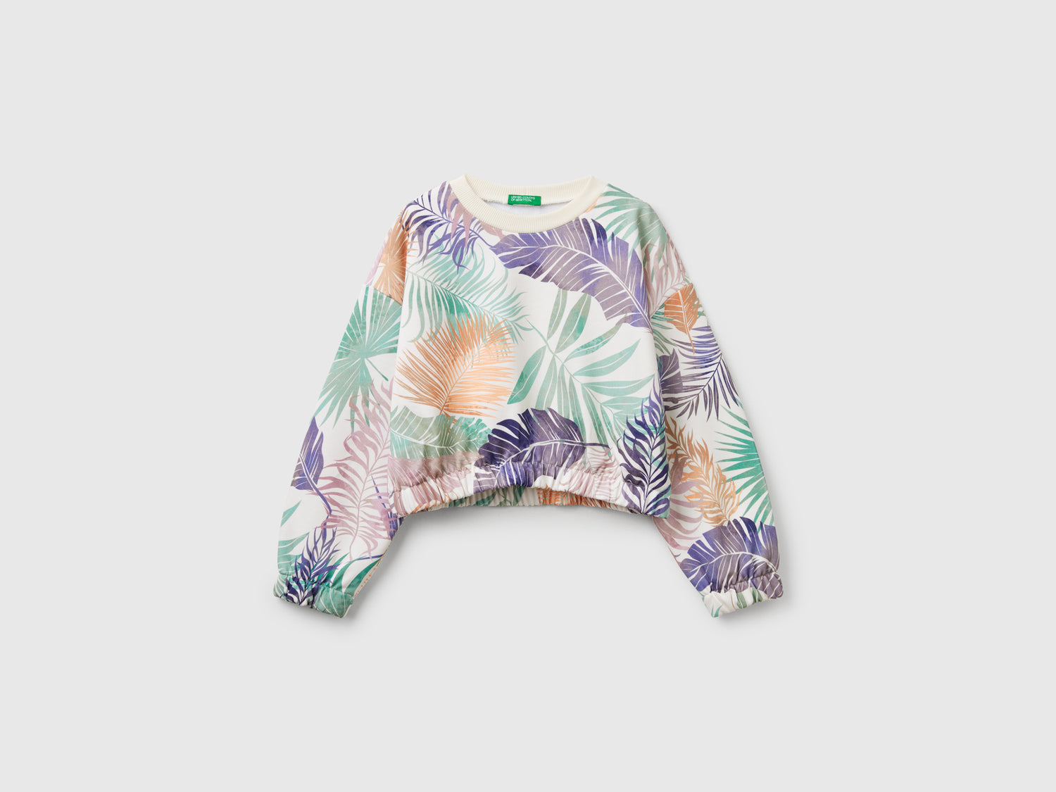 Felpa con stampa tropicale da bambina multi-color | Benetton Outlet