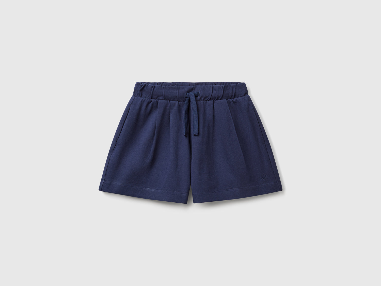 Shorts in puro cotone da bambina blu scuro | Benetton Outlet