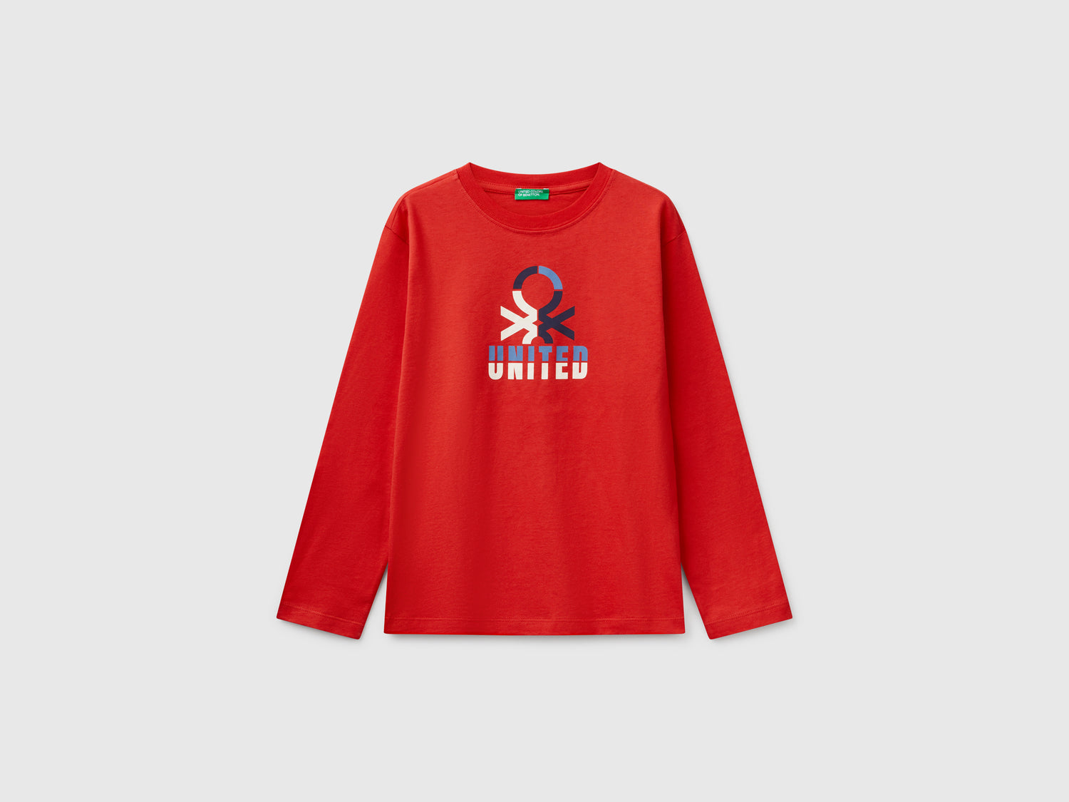 T-shirt in cotone da bambino rosso | Benetton Outlet