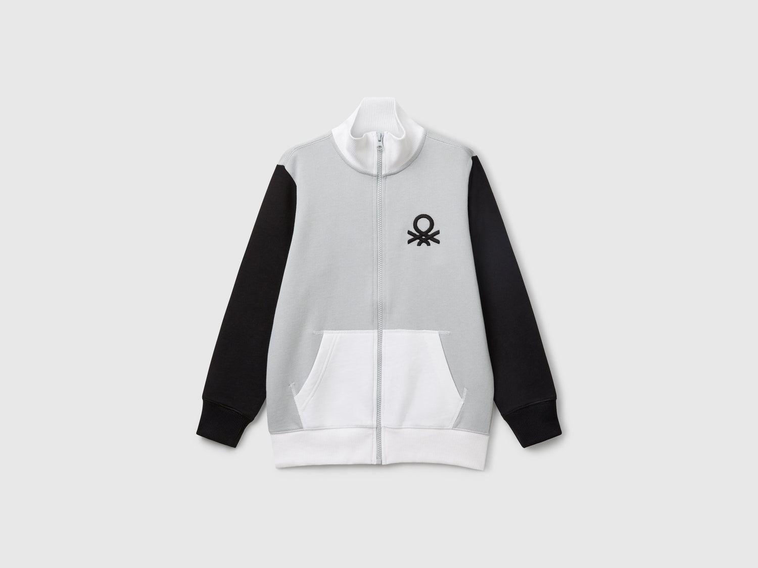 Pure cotton zip-up sweatshirt da bambino multi-color | Benetton Outlet