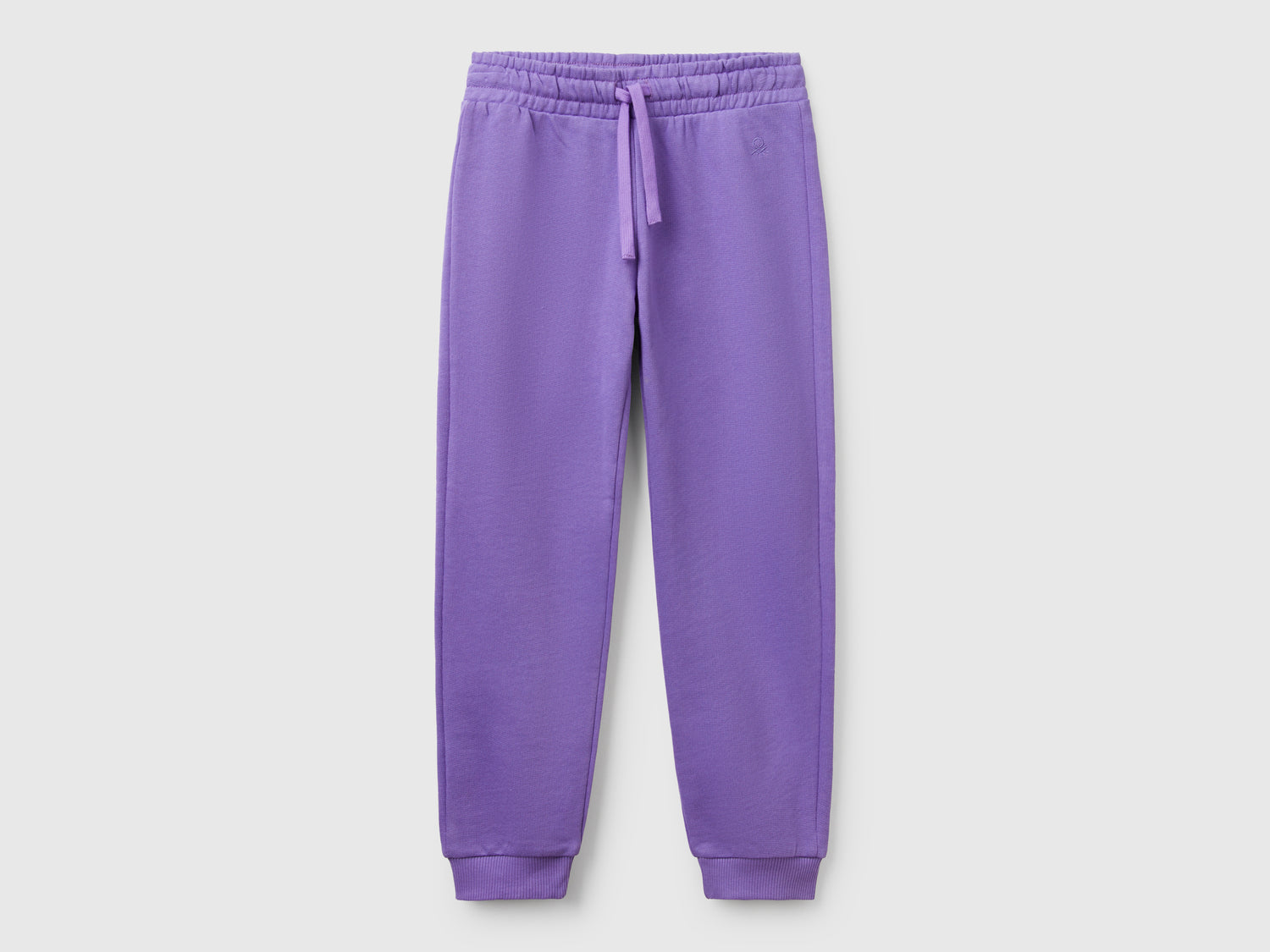 Pantaloni in felpa con logo da bambina pervinca | Benetton Outlet