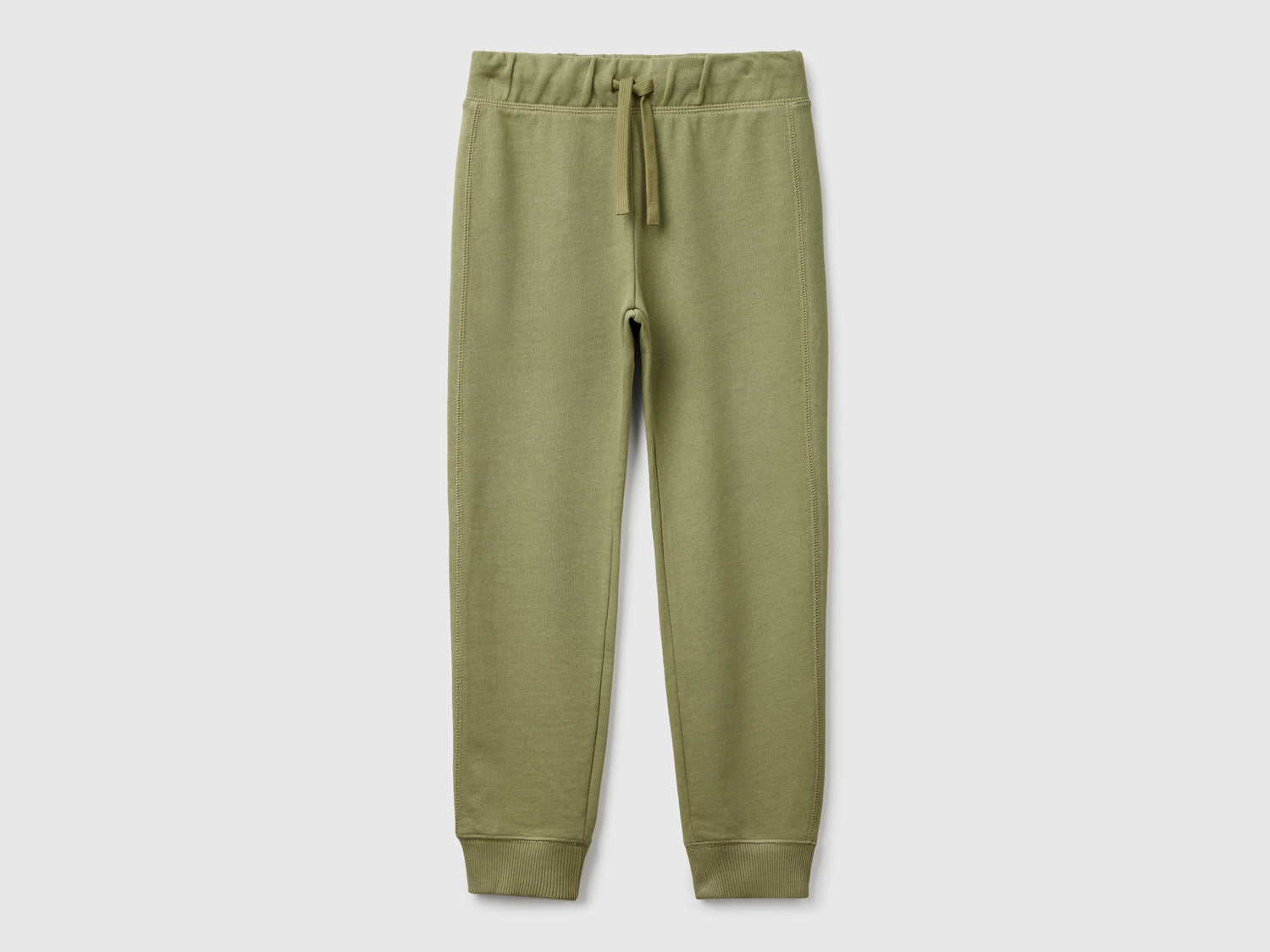 Pantaloni in felpa con logo da bambino verde oliva | Benetton Outlet