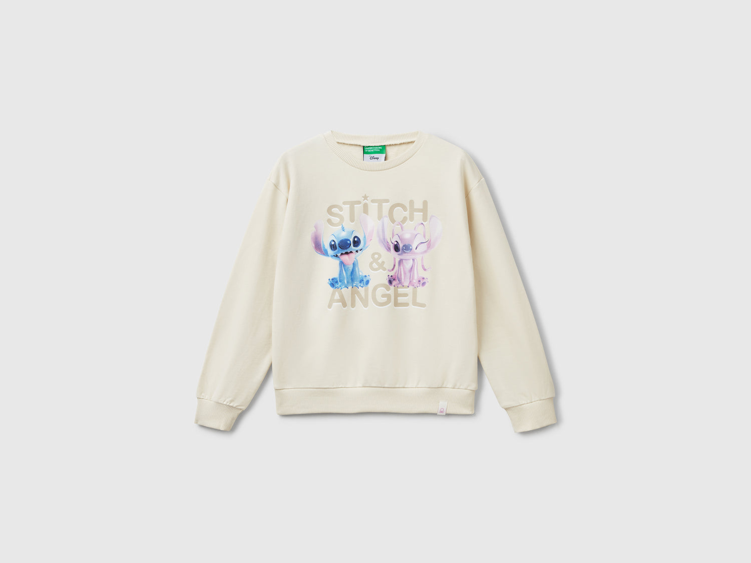 Felpa ©Disney Lilo & Stitch da bambina beige | Benetton Outlet