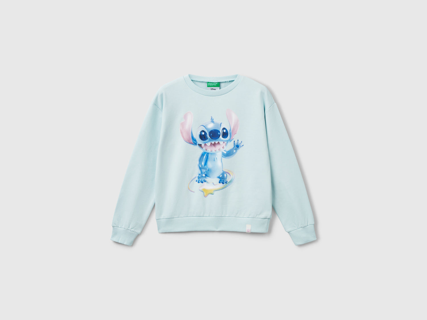 Felpa ©Disney Lilo & Stitch da bambina verde acqua | Benetton Outlet