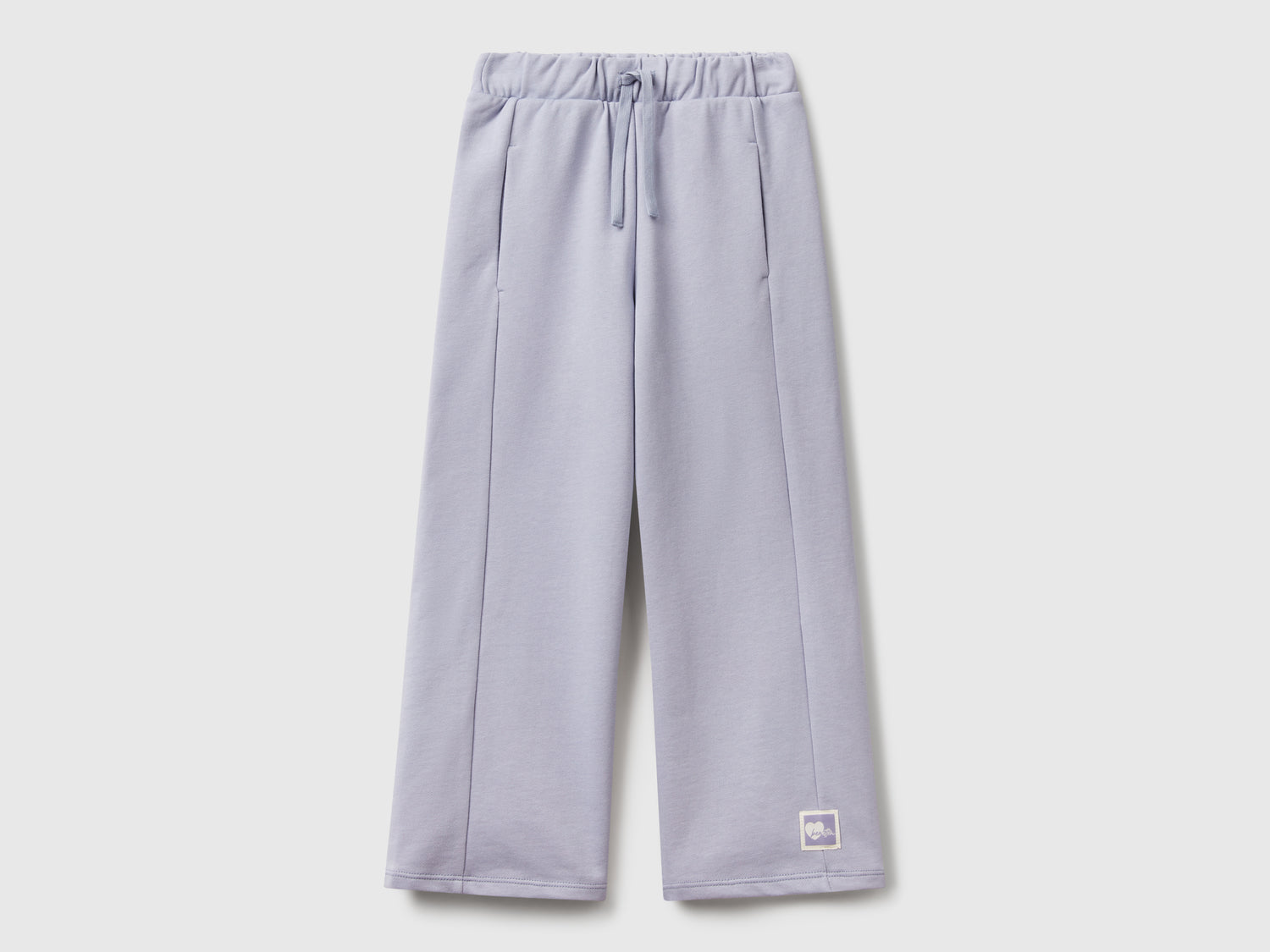 Pantaloni in felpa wide fit da bambina pervinca | Benetton Outlet
