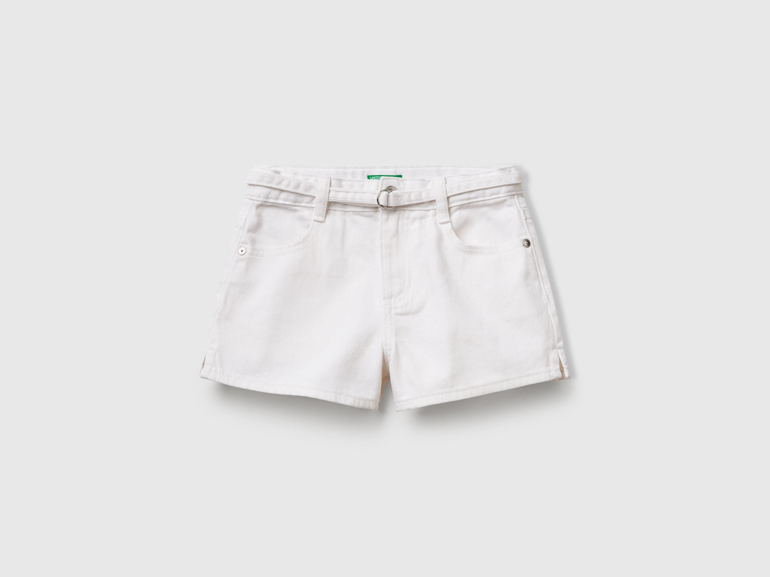 Shorts con cintura da bambina bianco | Benetton Outlet