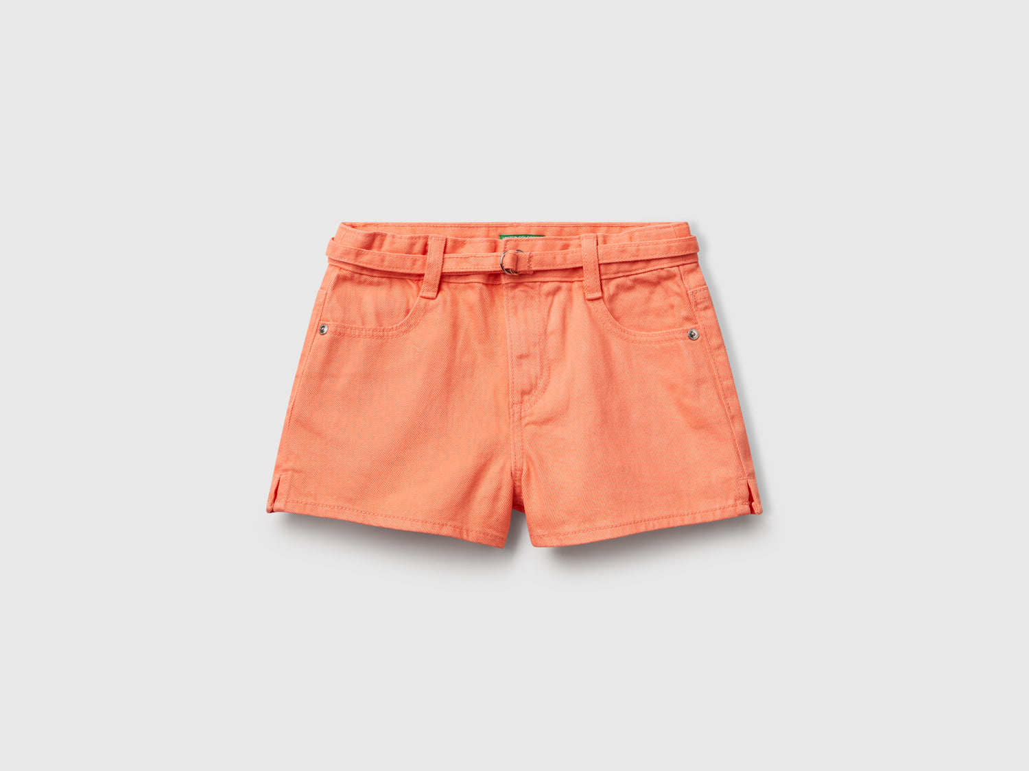 Shorts con cintura da bambina arancione | Benetton Outlet