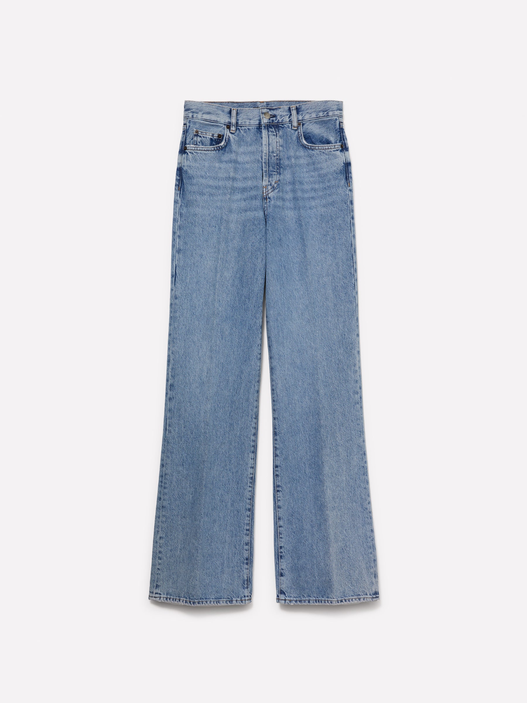 High-waisted wide-leg jeans da donna blu Sisley Outlet