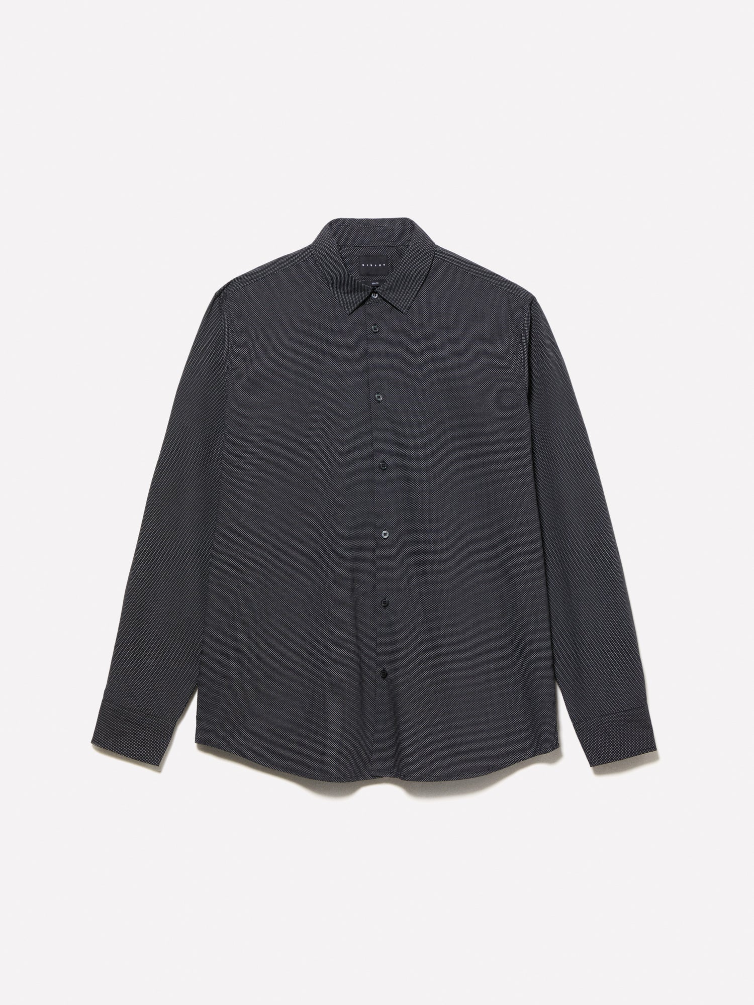 Camicia stampata in 100% cotone bio da uomo nero | Sisley Outlet