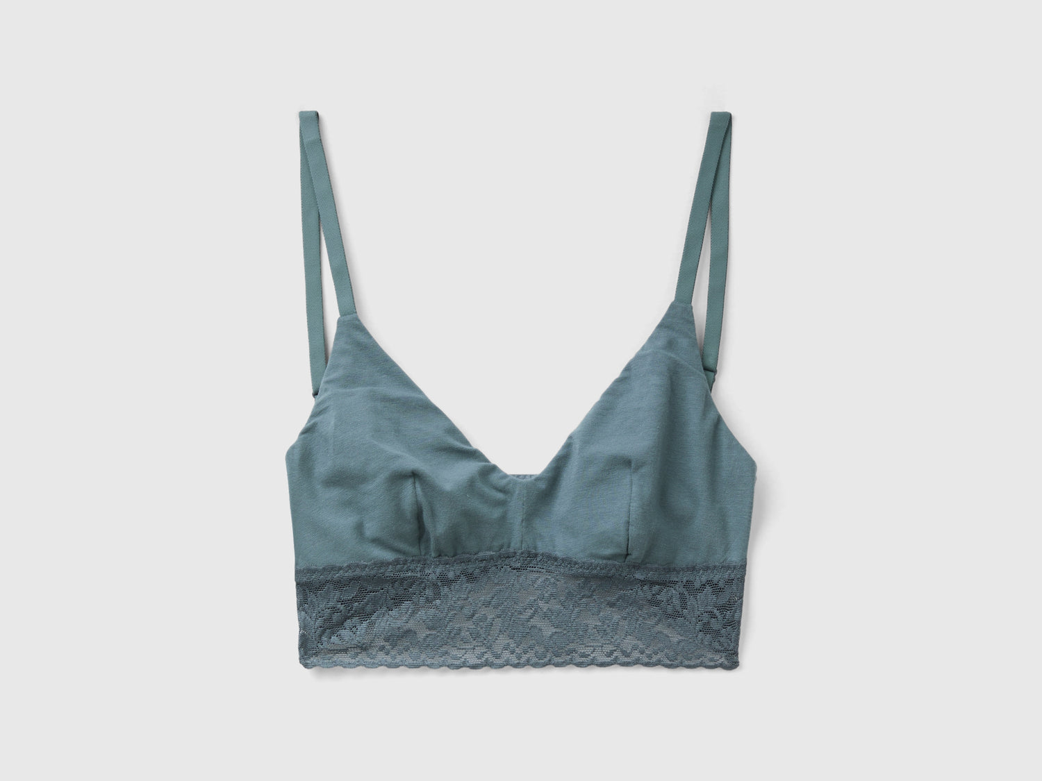 Super stretch organic cotton bralette da donna grigio scuro | Benetton Outlet