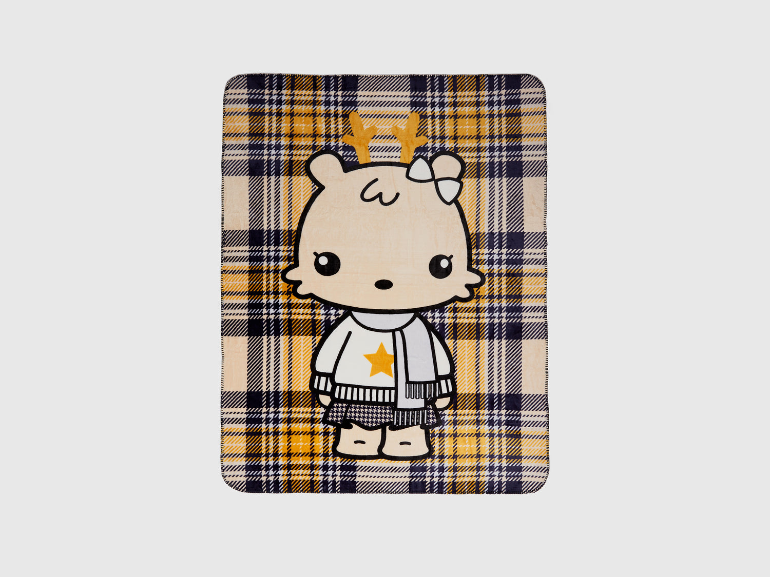 Tartan blanket with mascot da uomo multi-color | Benetton Outlet