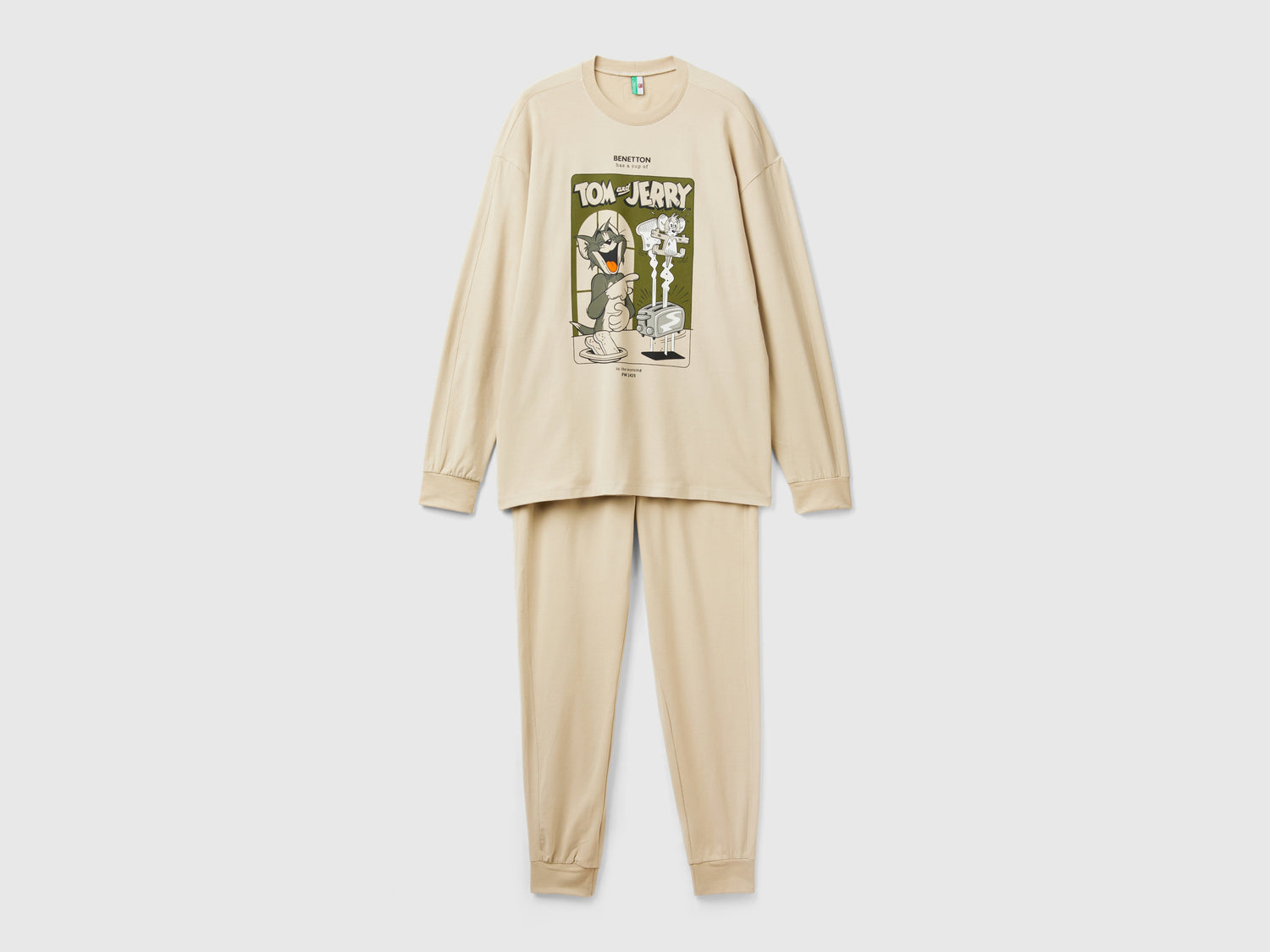 Pigiama Tom & Jerry da uomo beige | Benetton Outlet