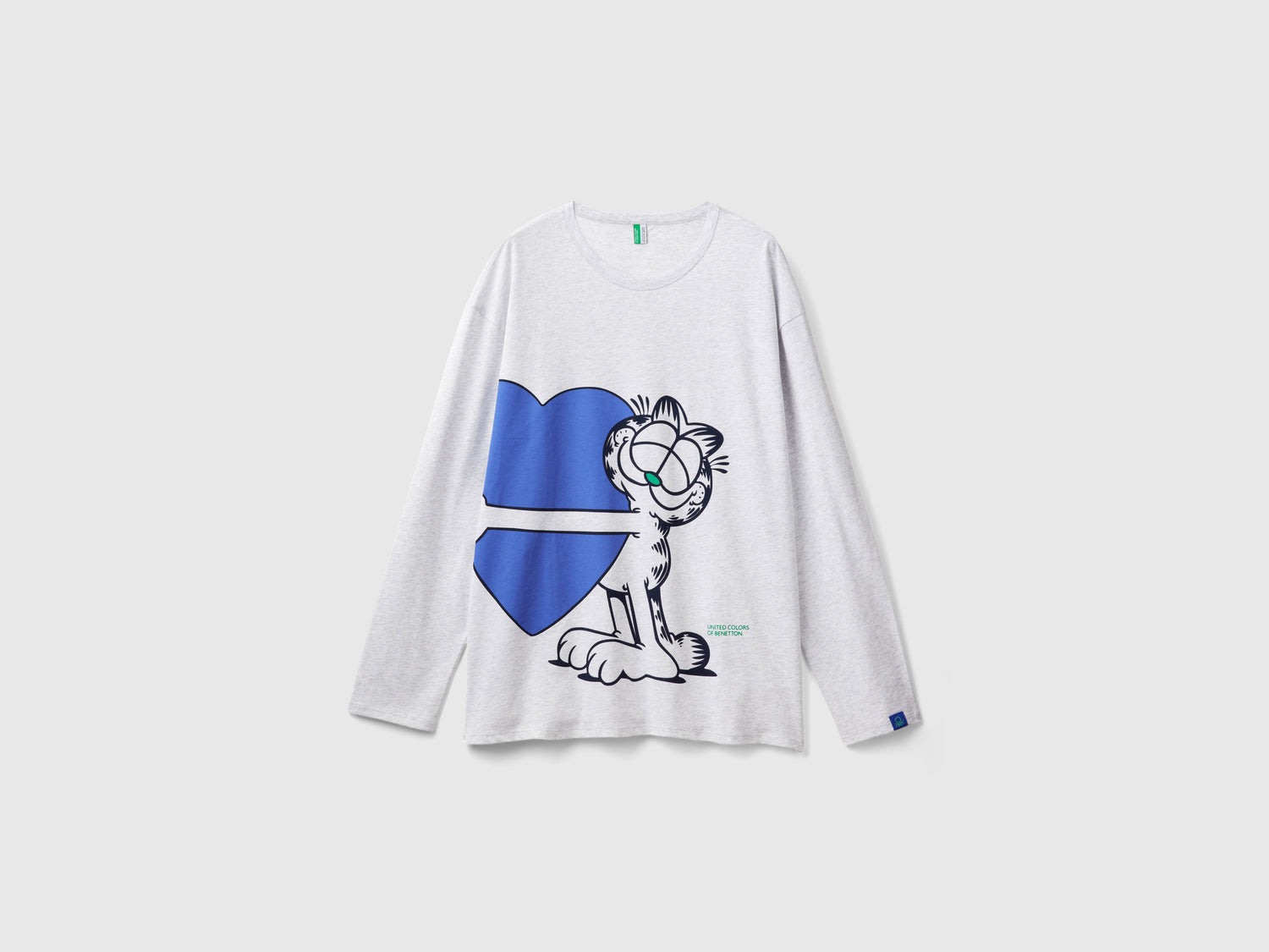 Maglia da pigiama Garfield ©2024 by Paws, Inc. da uomo grigio chiaro | Benetton Outlet