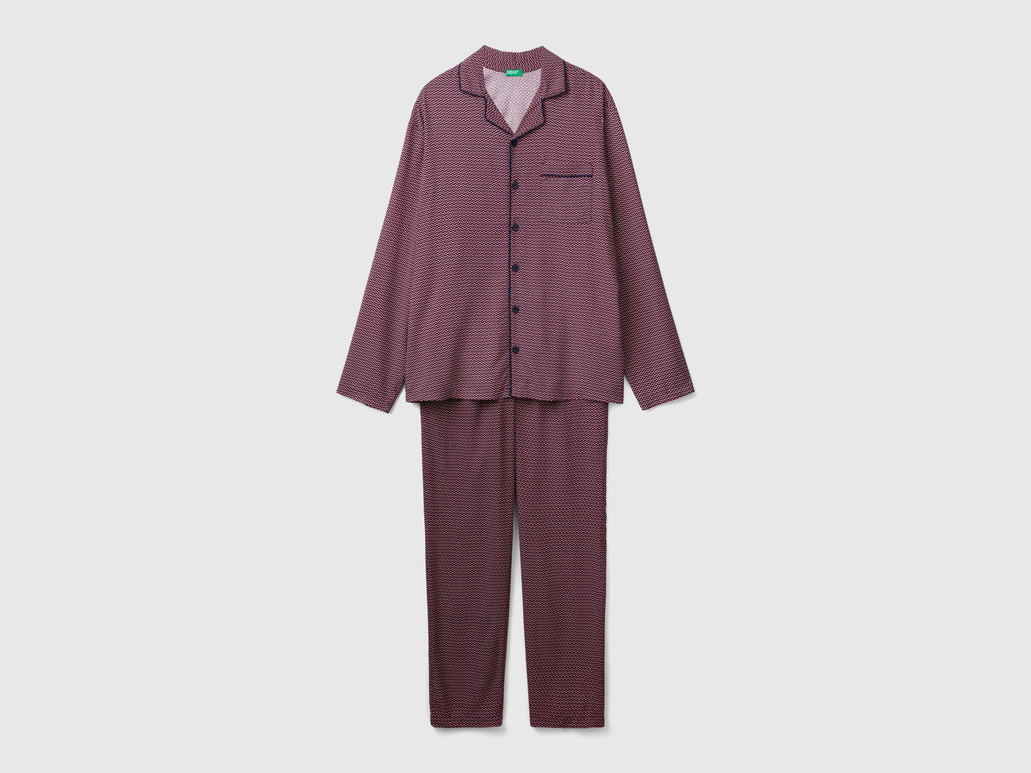 Pigiama fantasia in viscosa da uomo multi-color | Benetton Outlet