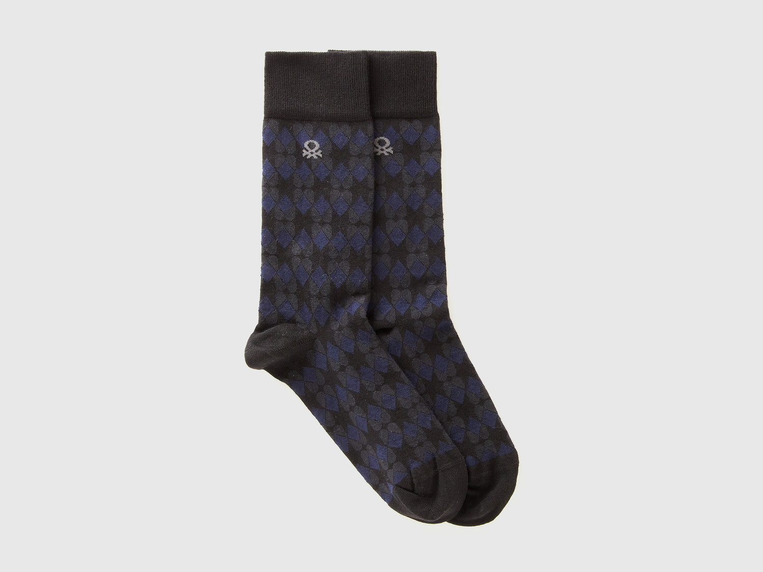 Long patterned socks da uomo nero | Benetton Outlet