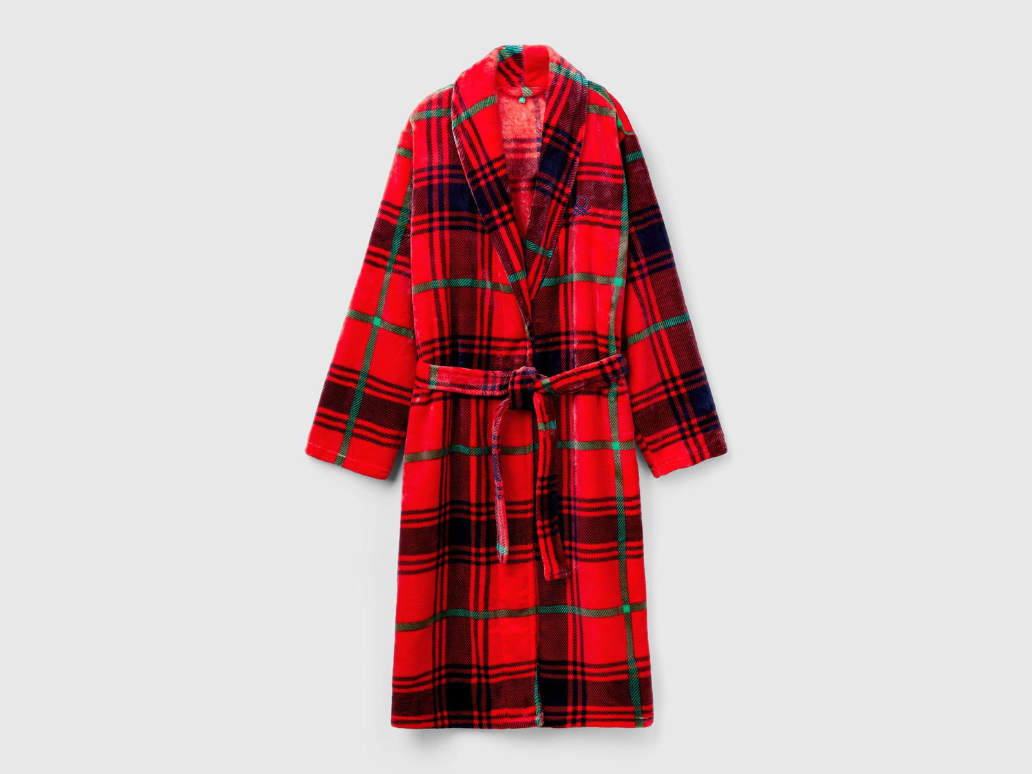 Tartan dressing gown da uomo rosso | Benetton Outlet