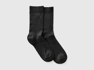 Ribbed socks with logo