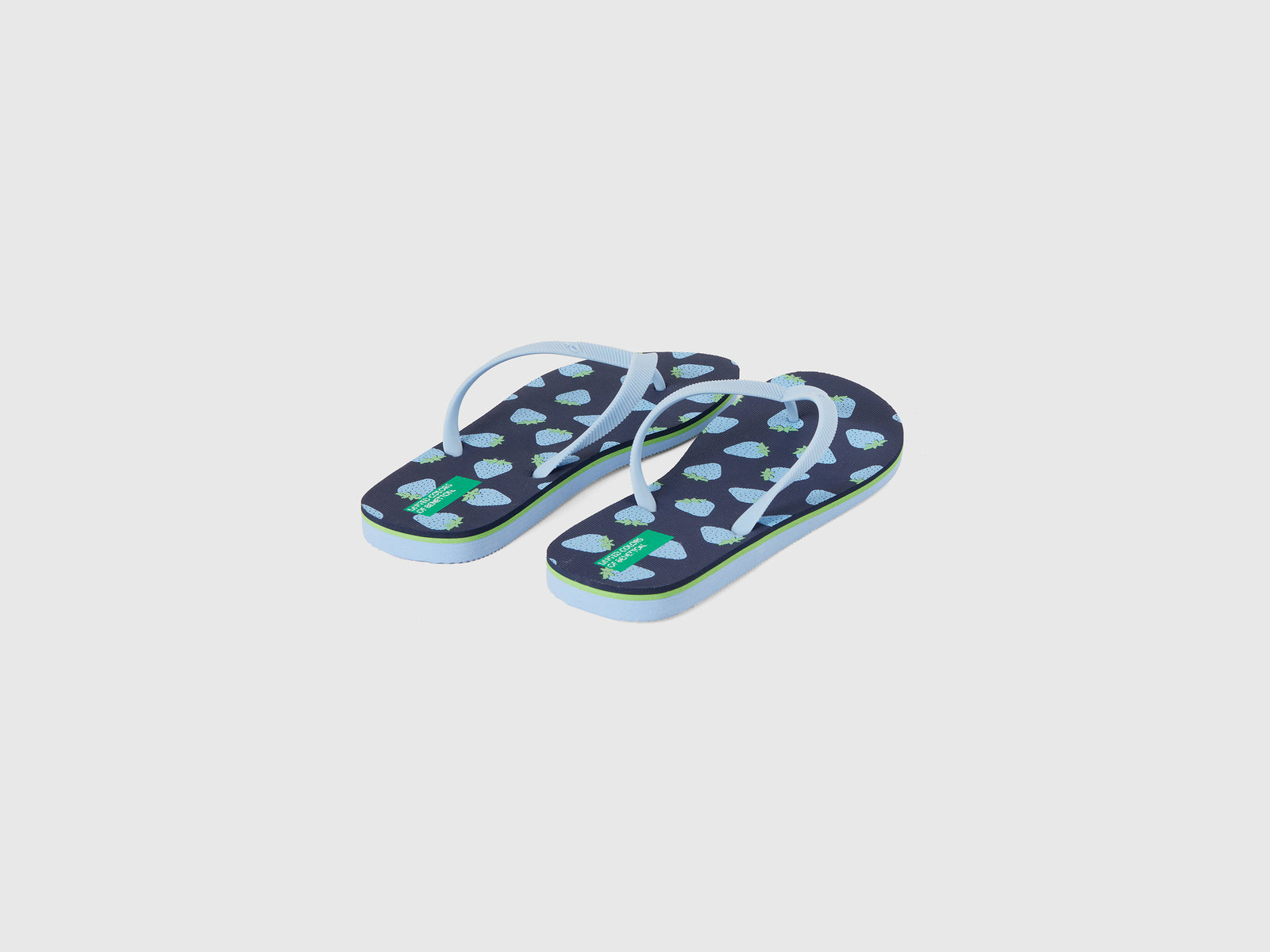 Strawberry Pattern Flip Flops da uomo blu scuro 2 | Benetton Outlet