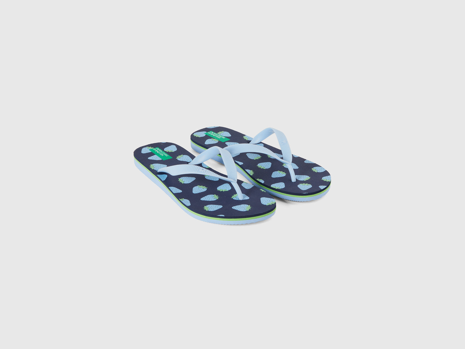 Strawberry Pattern Flip Flops da uomo blu scuro 3 | Benetton Outlet