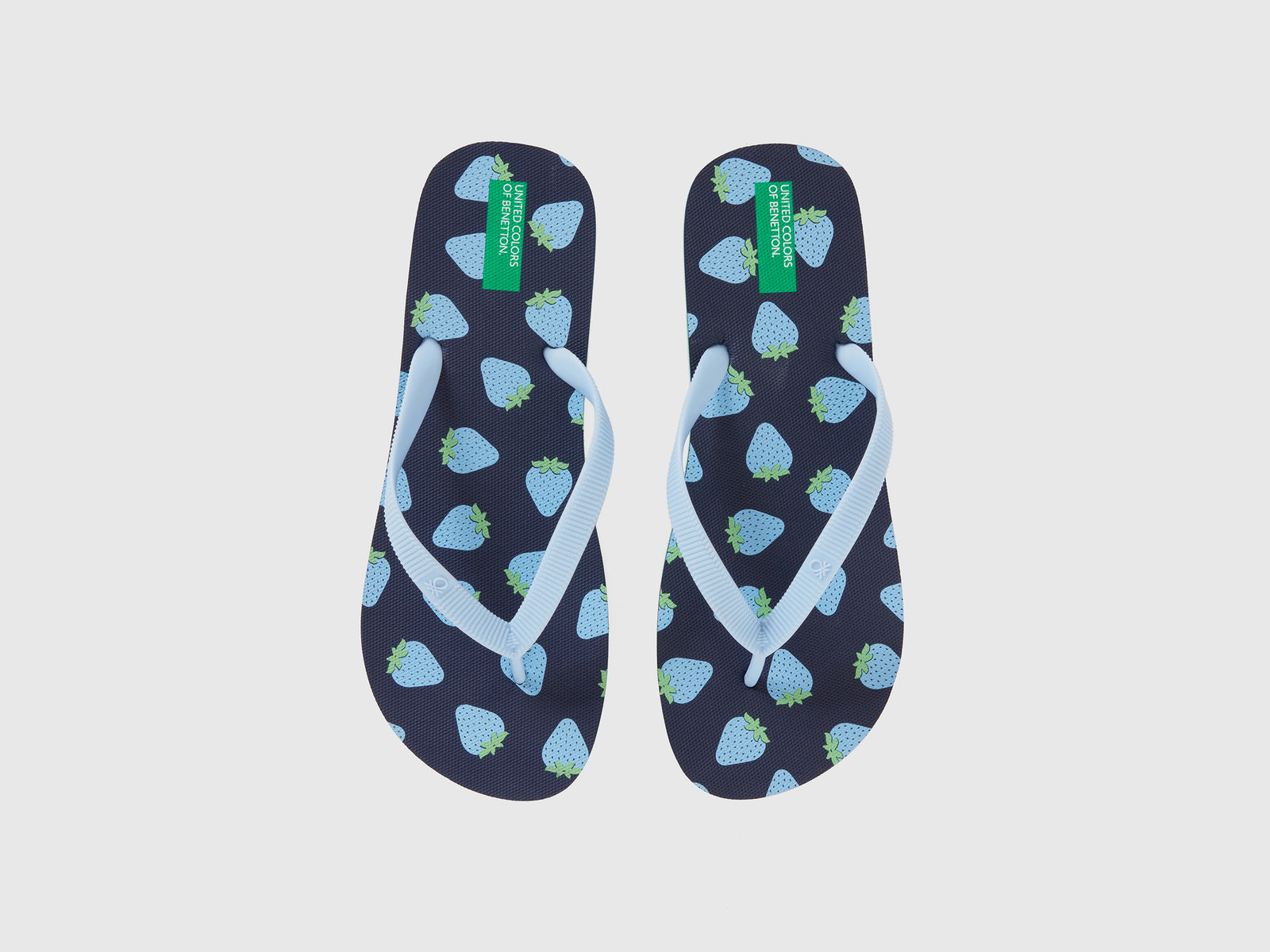 Strawberry Pattern Flip Flops da uomo blu scuro 4 | Benetton Outlet