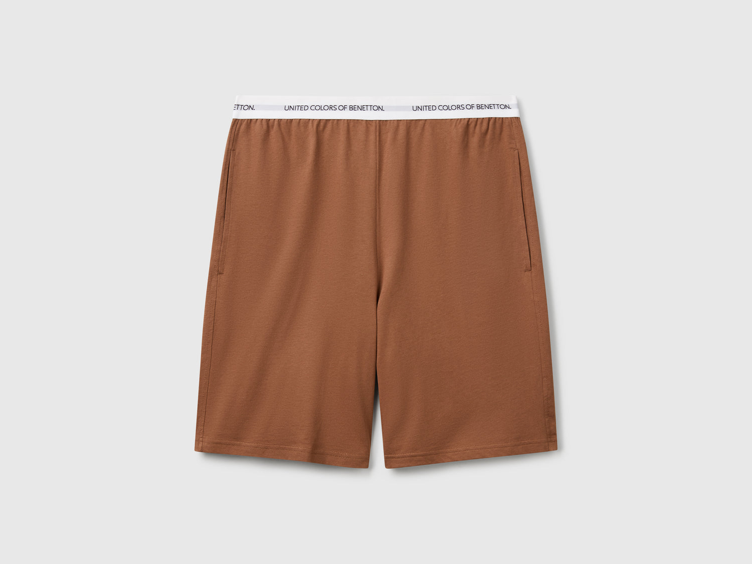Shorts con elastico logato da uomo marrone | Benetton Outlet