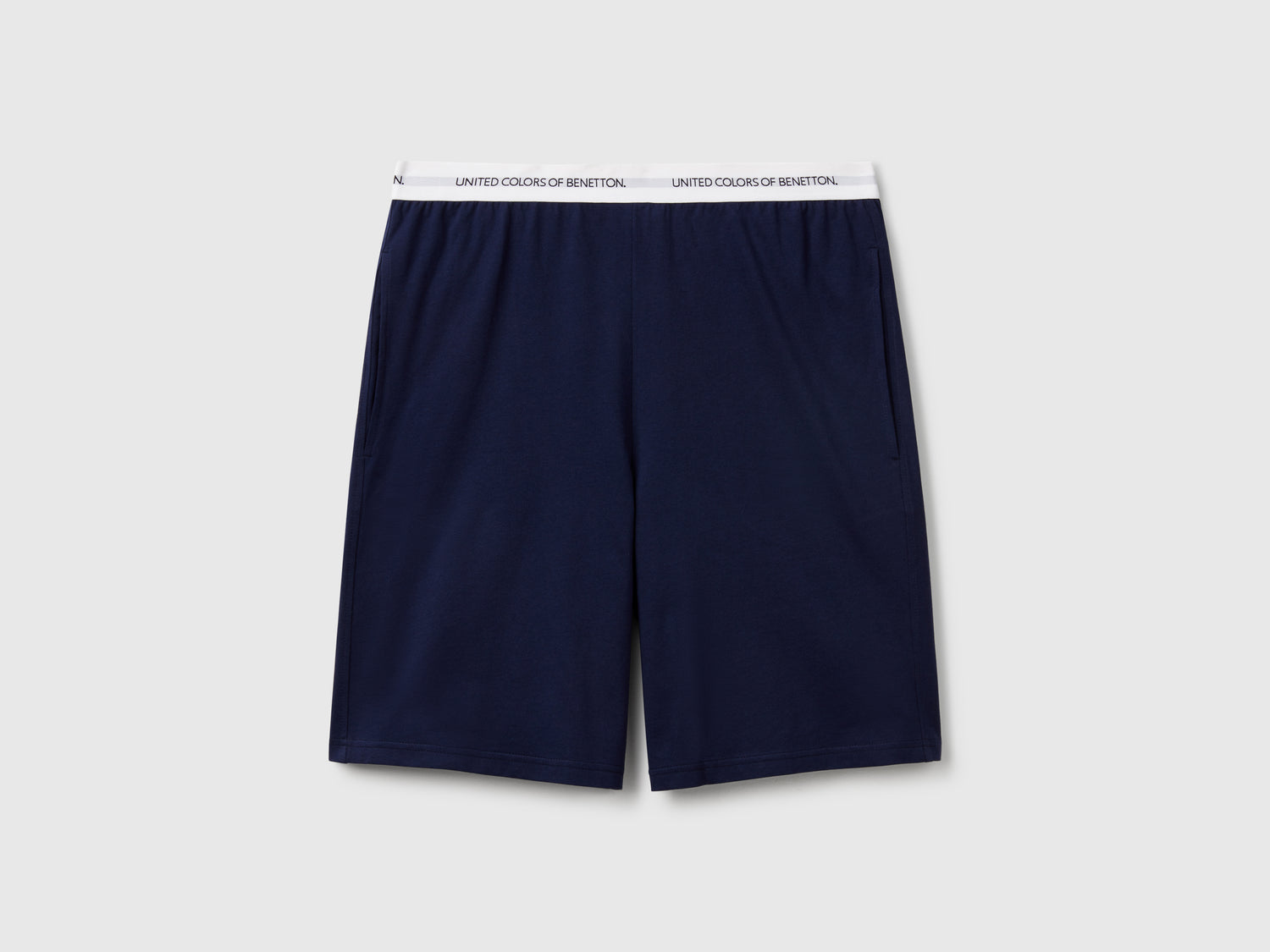 Shorts con elastico logato da uomo blu scuro | Benetton Outlet