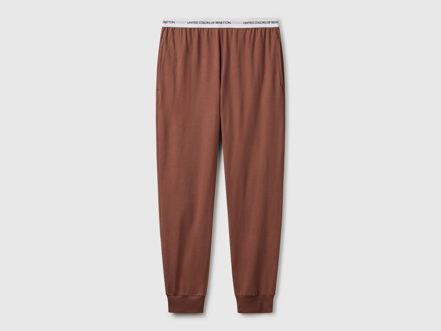 Pantaloni con elastico logato da uomo marrone | Benetton Outlet