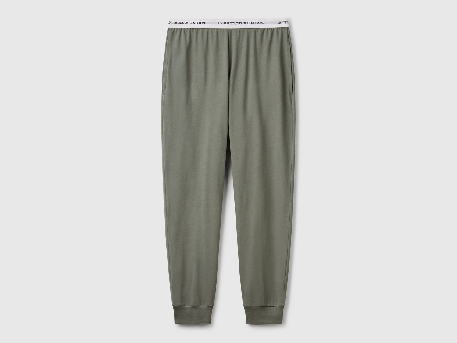 Pantaloni con elastico logato da uomo verde chiaro | Benetton Outlet