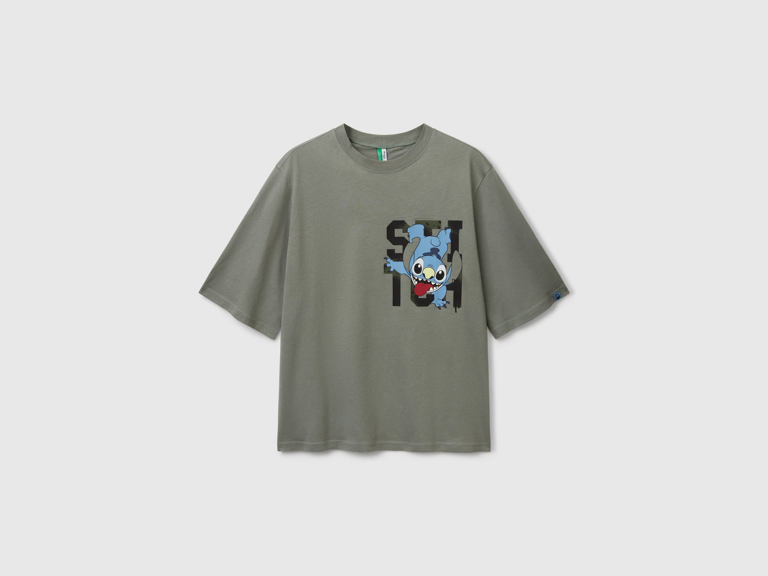 T-shirt Lilo & Stitch ©Disney in puro cotone da uomo verde chiaro | Benetton Outlet