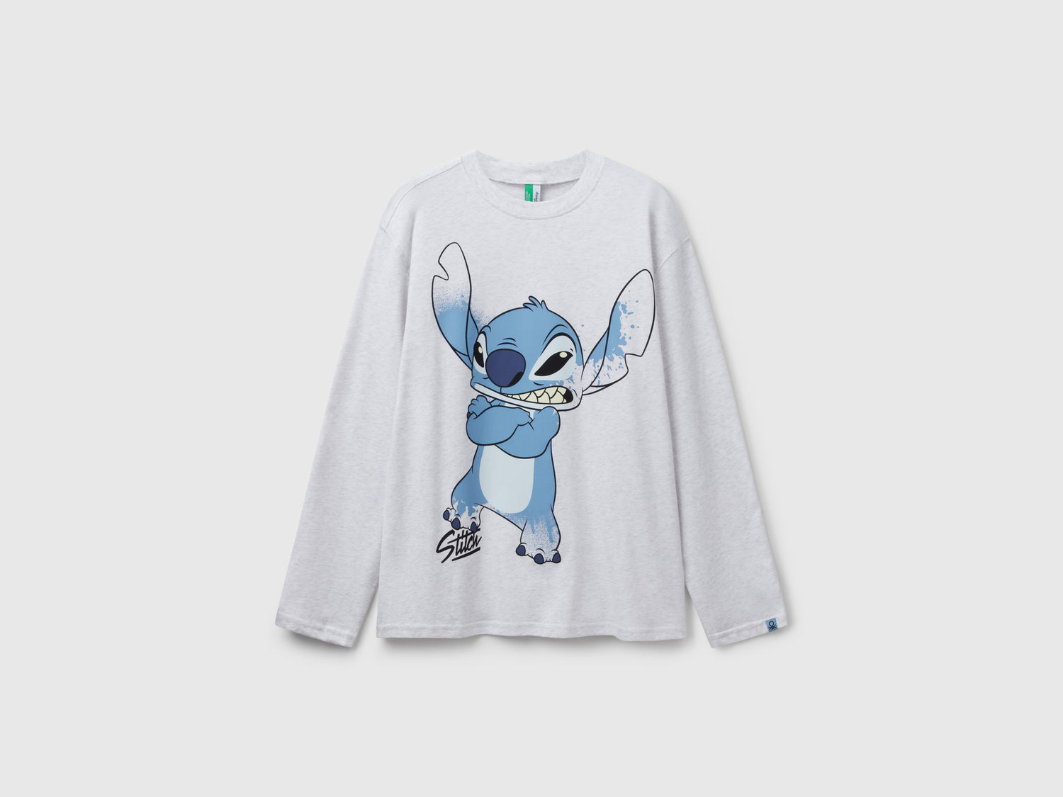 T-shirt Stitch ©Disney 100% cotone da uomo grigio chiaro | Benetton Outlet