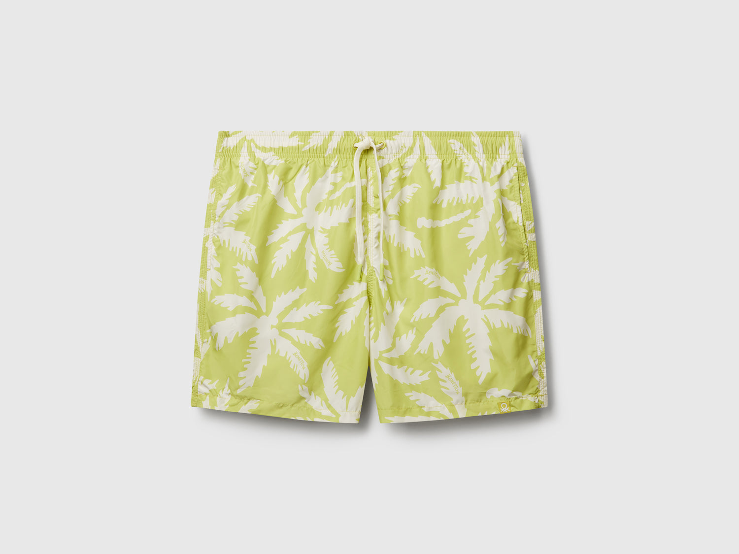 Patterned nylon swim boxer shorts da uomo lime | Benetton Outlet