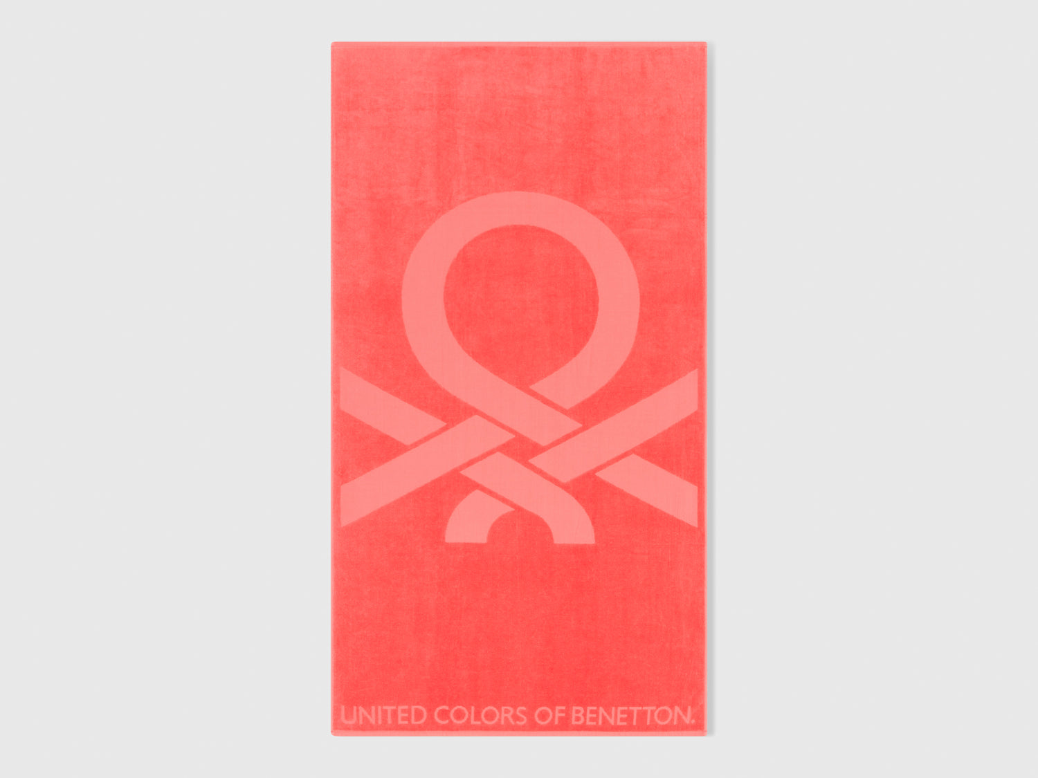 Jacquard beach towel da uomo corallo | Benetton Outlet