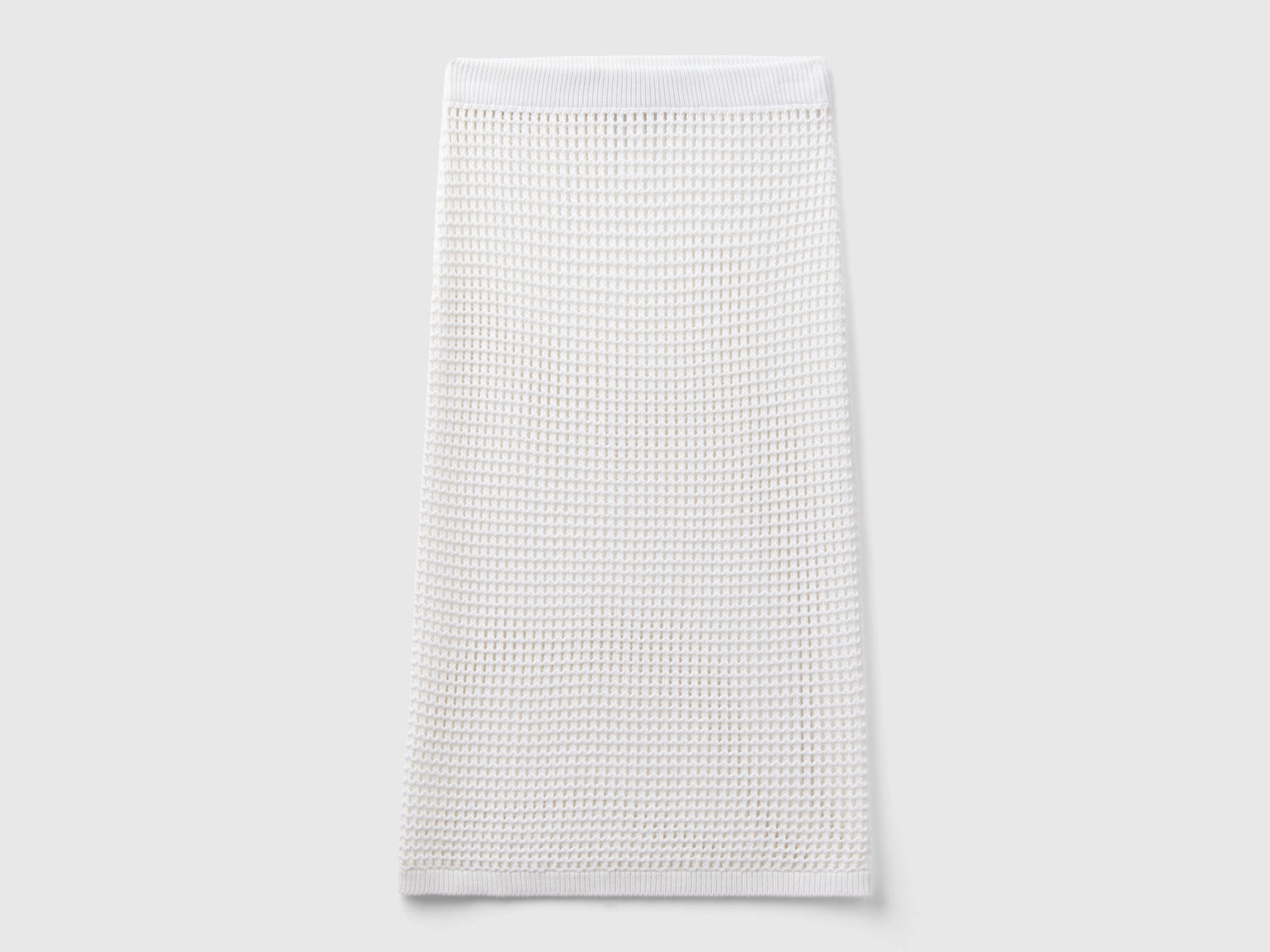 Gonna crochet da donna bianco | Benetton Outlet
