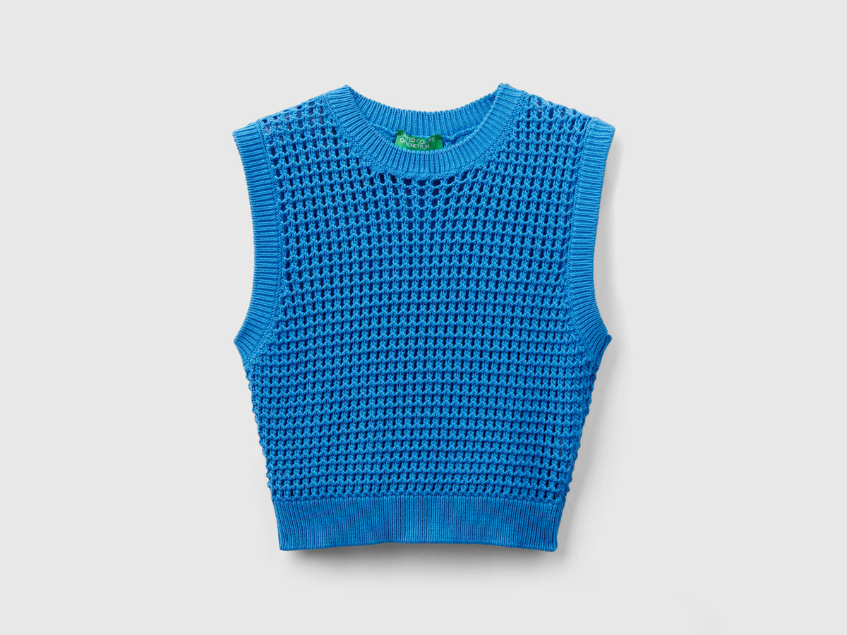 Gilet cropped crochet