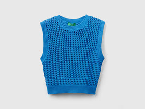 Gilet cropped crochet