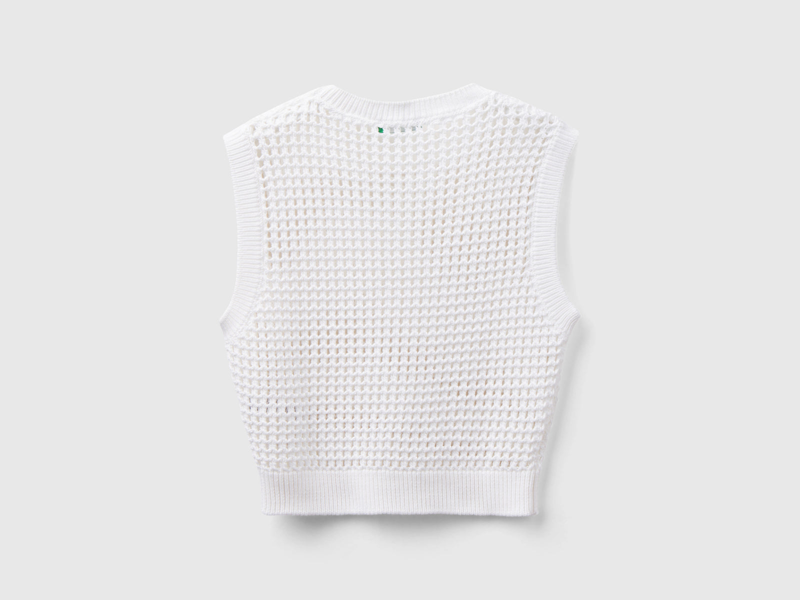 Cropped crochet vest da donna bianco 2 | Benetton Outlet