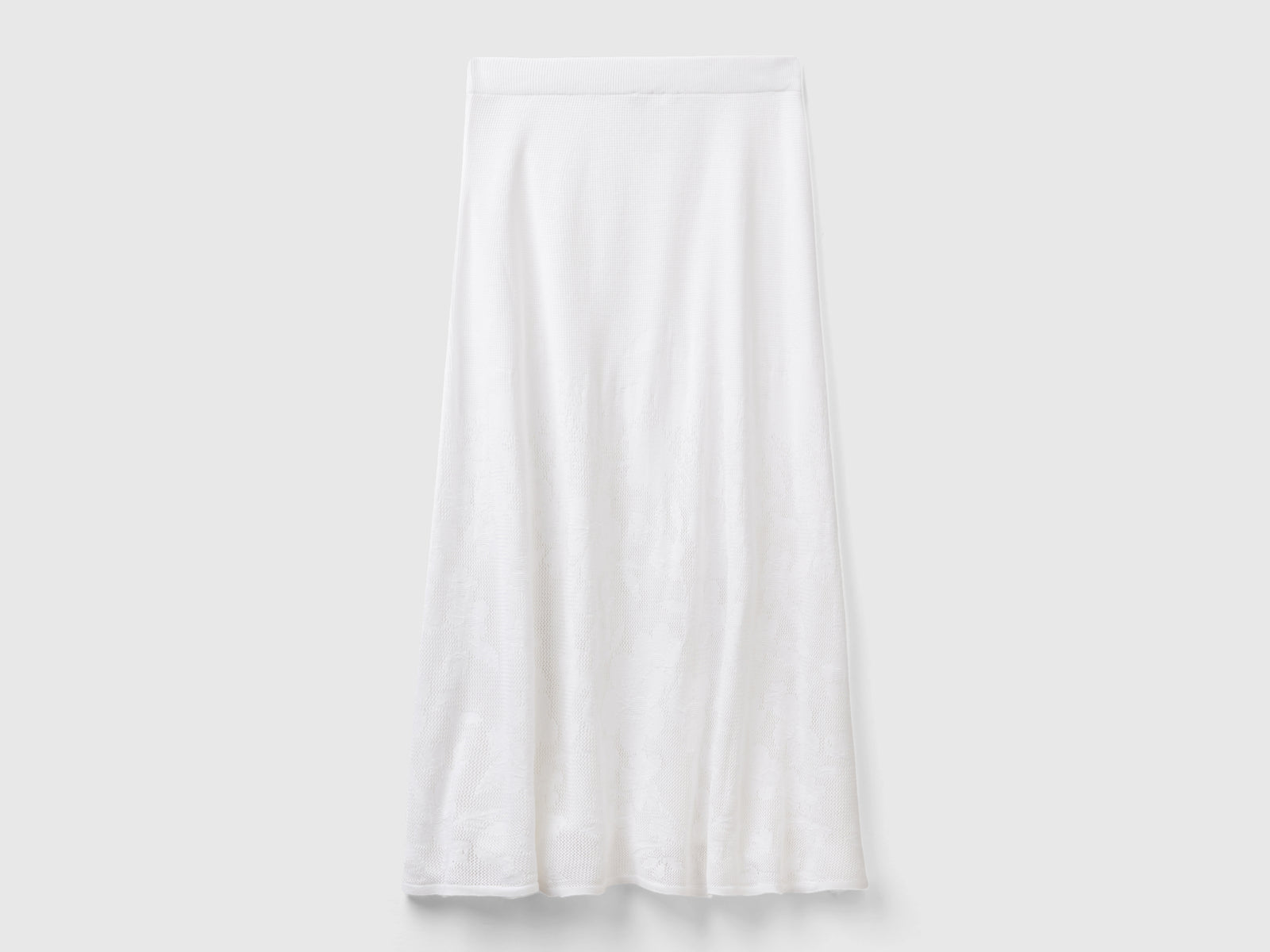Gonna con motivo fiori da donna bianco 2 | Benetton Outlet