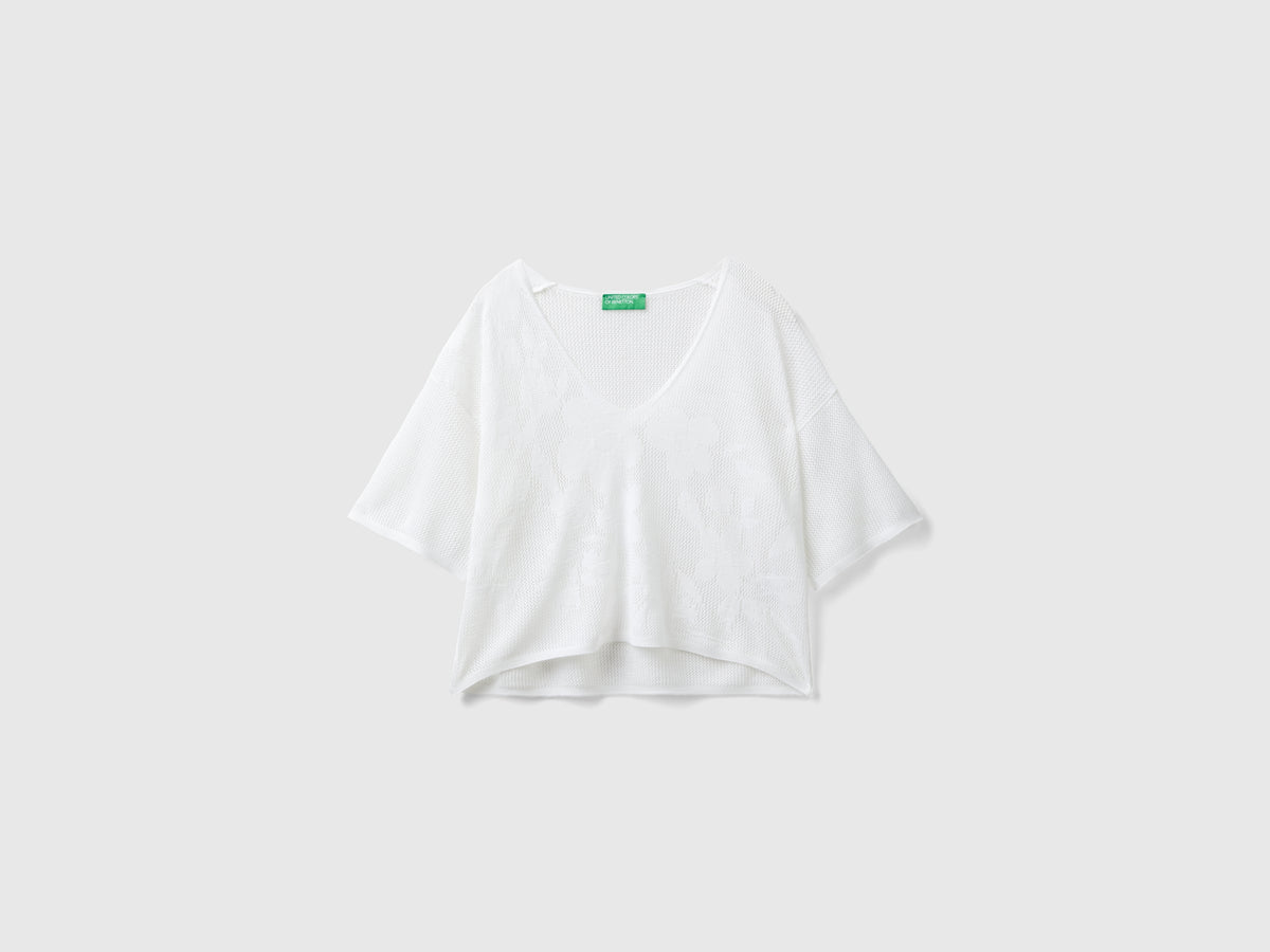 Maglia con motivo fiori