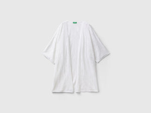 Cardigan lungo con motivo fiori