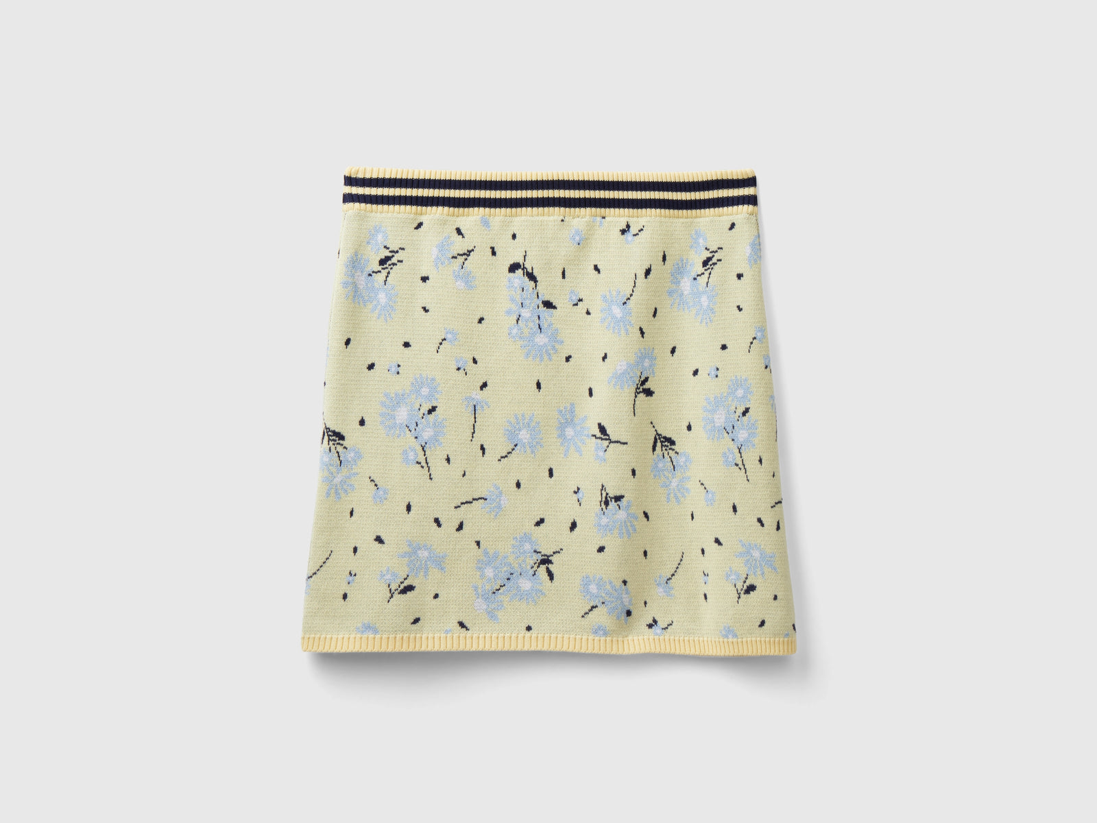 Floral knitted mini skirt da donna giallo 2 | Benetton Outlet
