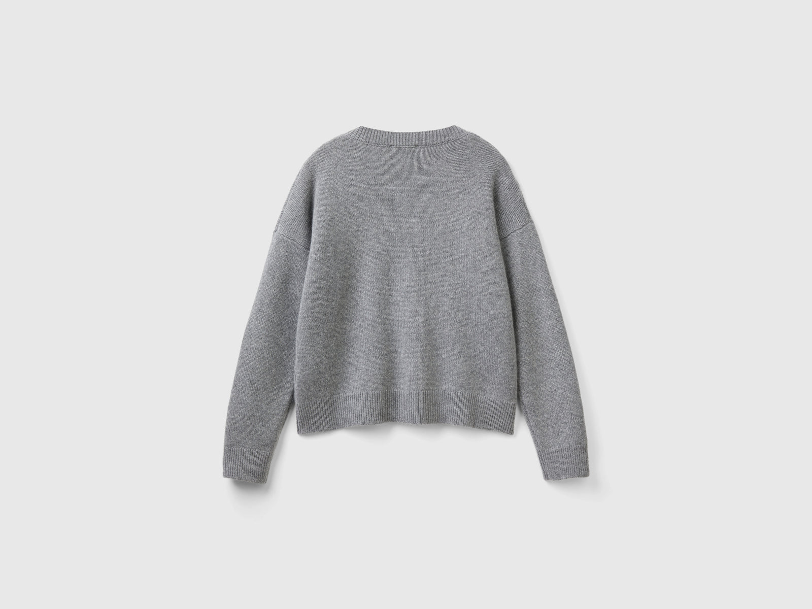 Maglia lavorata in puro cashmere da donna grigio scuro 2 | Benetton Outlet