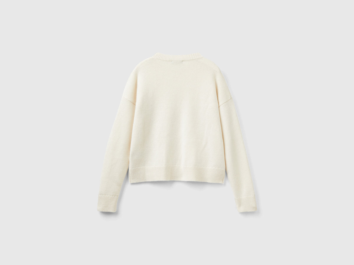 Knitted sweater in pure cashmere