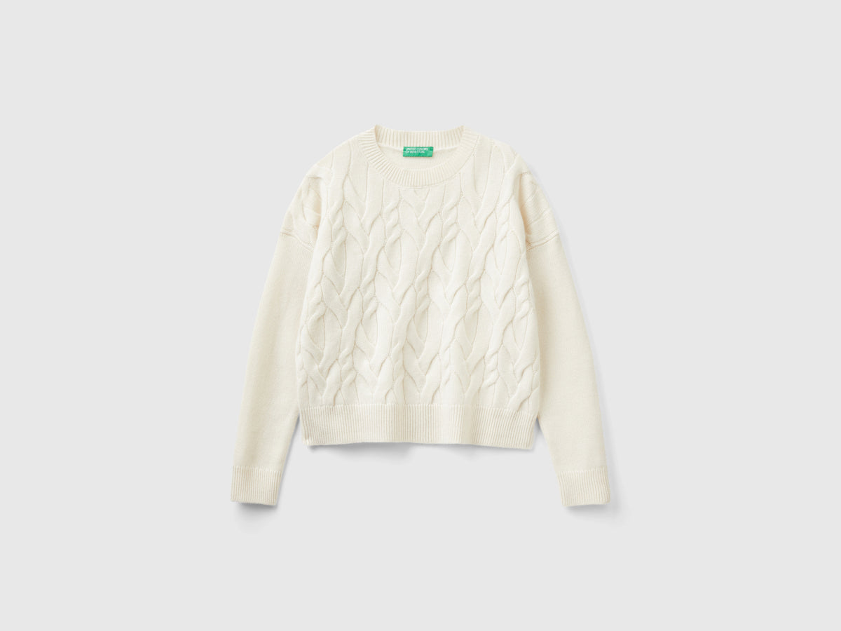 Knitted sweater in pure cashmere
