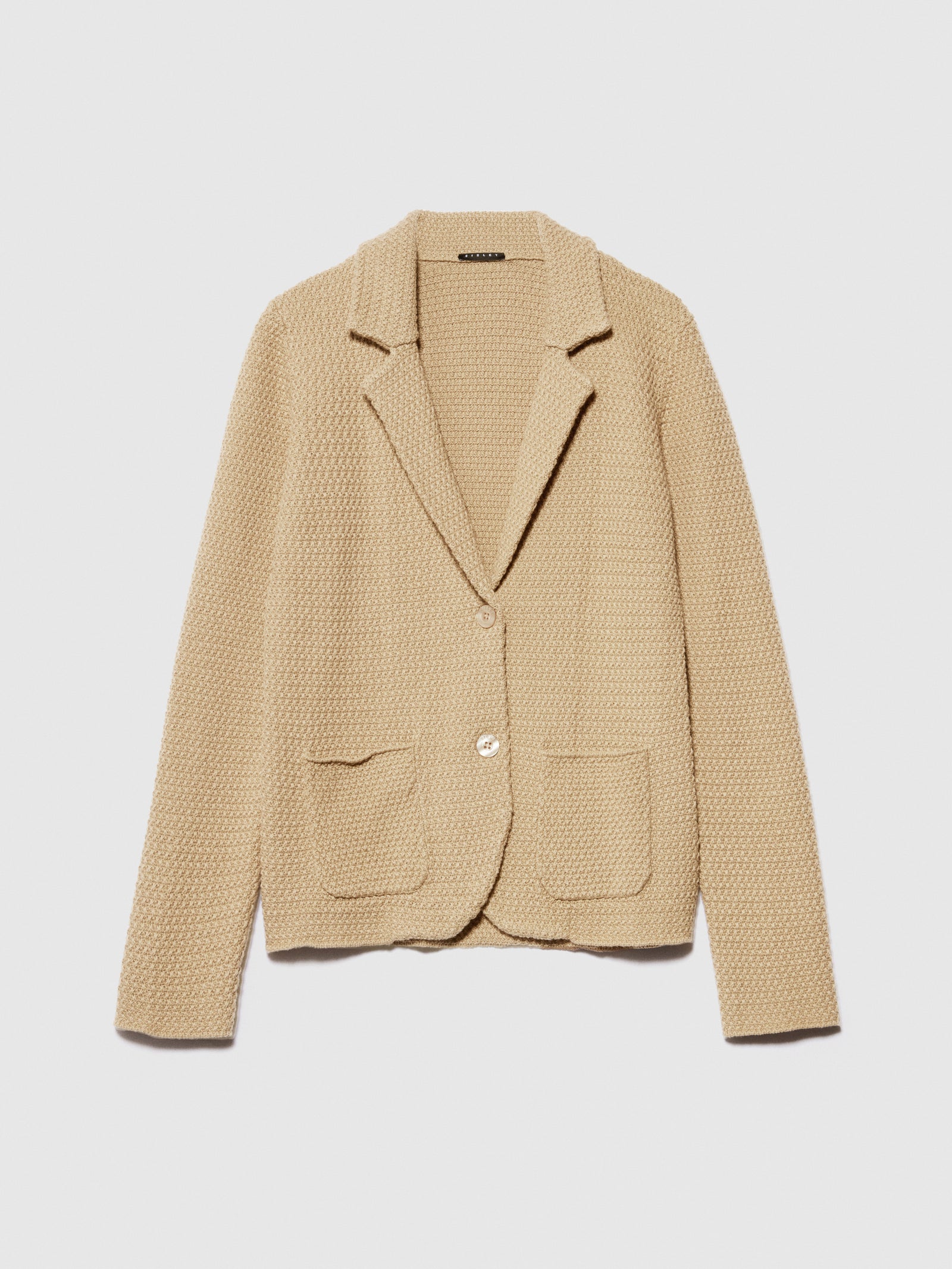 Blazer in maglia da donna beige | Sisley Outlet