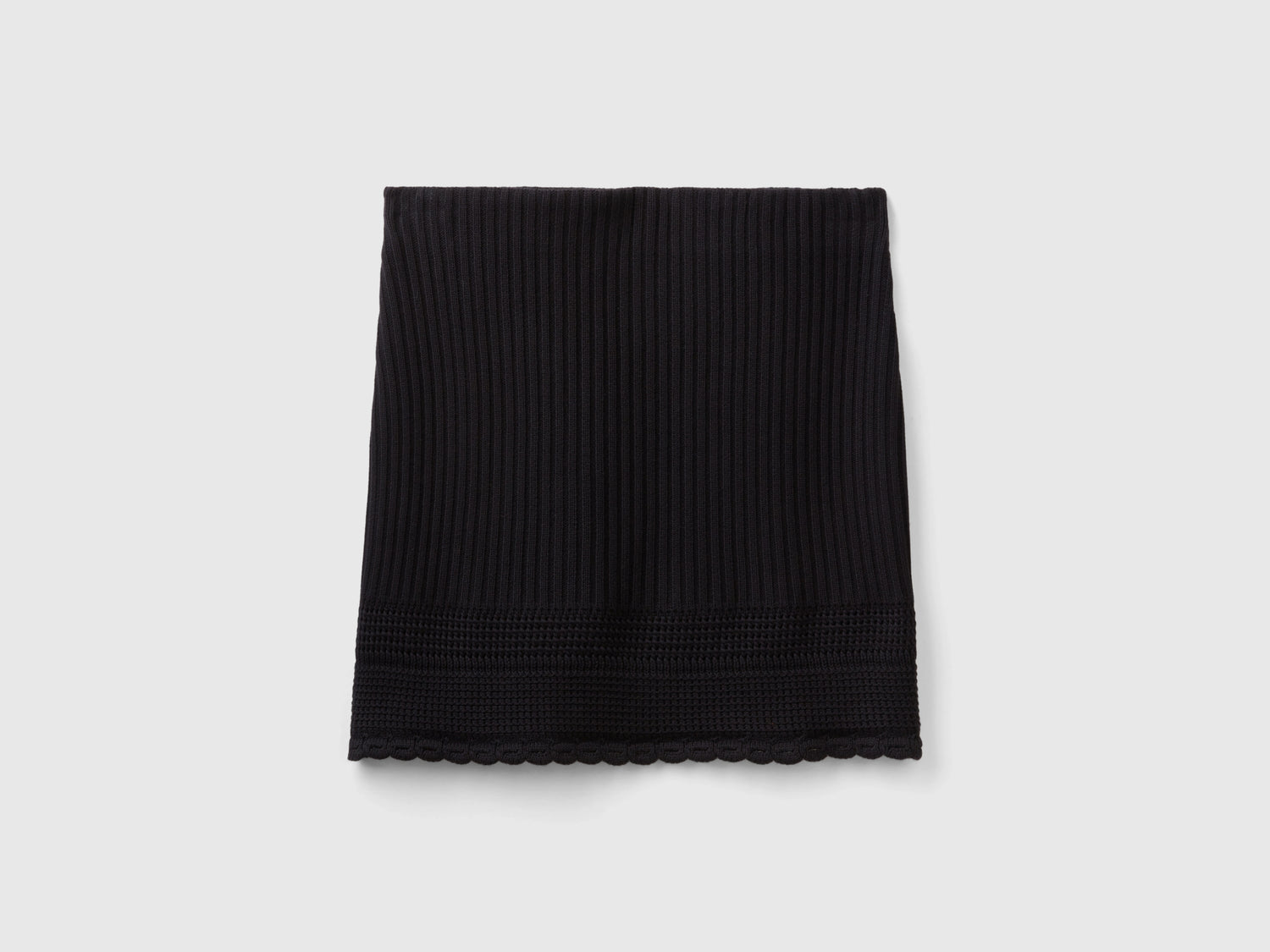 Gonna in maglia lavorata da donna nero | Benetton Outlet