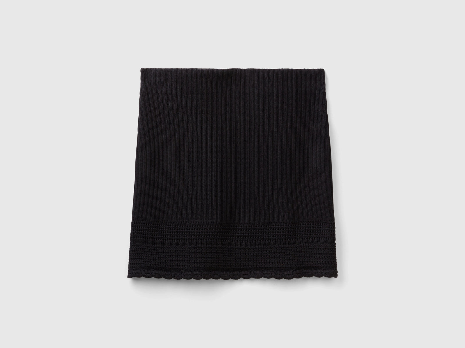 Gonna in maglia lavorata da donna nero | Benetton Outlet
