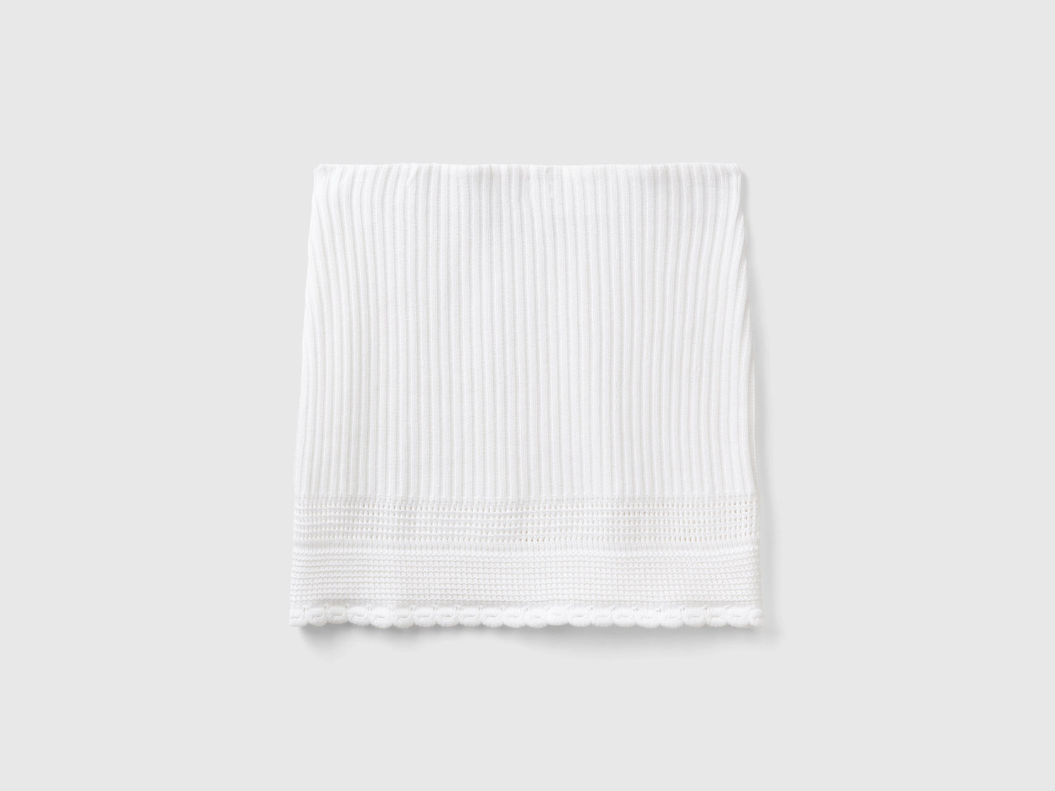Gonna in maglia lavorata da donna bianco | Benetton Outlet